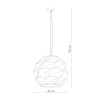 Lampa wisząca Reus biała 3xE27