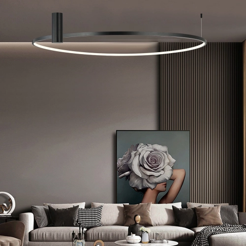 Plafon Ring L czarny LED CCT