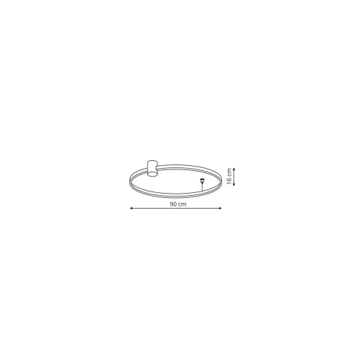 Plafon Ring L czarny LED CCT