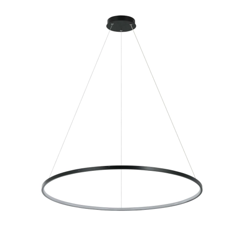Lampa wisząca Ring 80 cm czarna LED CCT