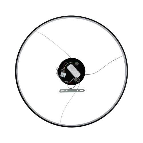 Lampa wisząca Ring 66 cm czarna LED CCT