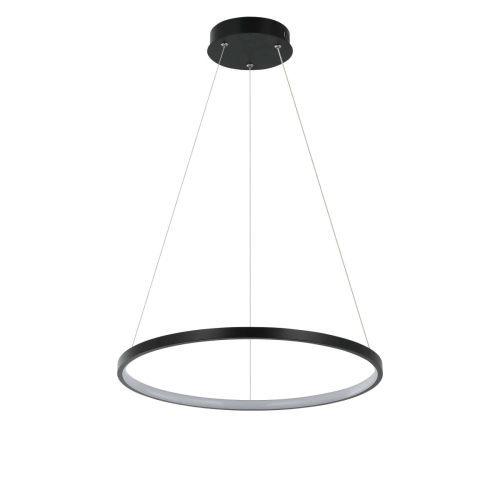 Lampa wisząca Ring 40 cm czarna LED CCT