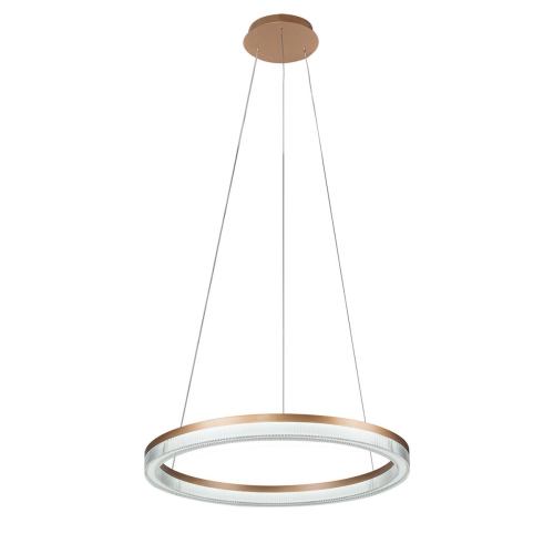 Lampa wisząca Midway Cristal Triangle złoto - transparentna LED CCT