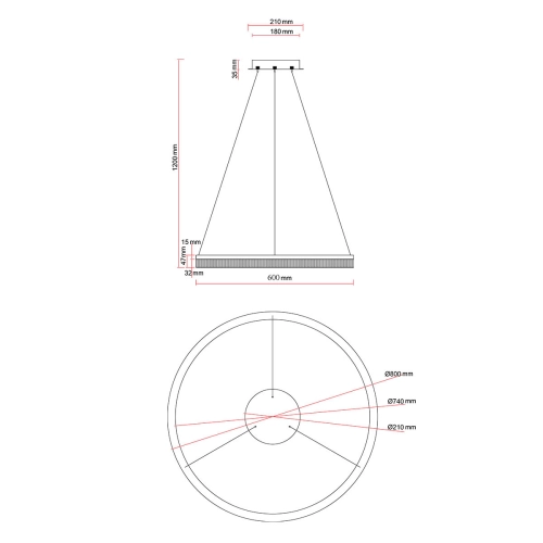 Lampa wisząca Midway Cristal Triangle złoto - transparentna LED CCT
