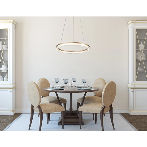 Lampa wisząca Midway Cristal Triangle złoto - transparentna LED CCT