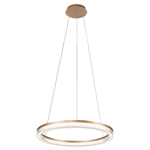 Lampa wisząca Midway Cristal Triangle złoto - transparentna LED CCT