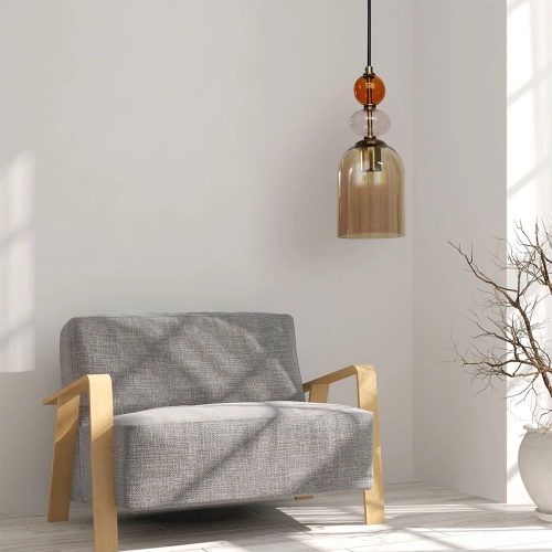 Lampa wisząca Tropea bursztynowa 1xE27