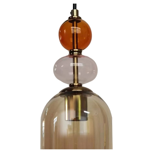 Lampa wisząca Tropea bursztynowa 1xE27