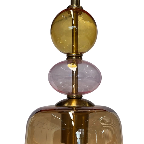 Lampa wisząca Tropea bursztynowa 1xE27