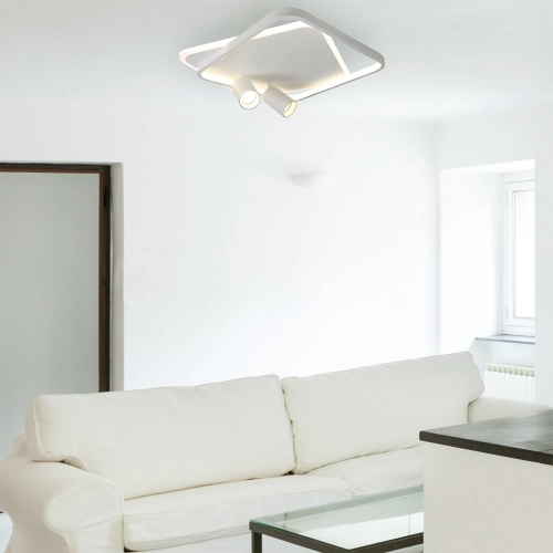 Plafon Parma 2 kwadratowy biały 2xGU10 LED CCT