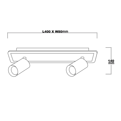 Spot Parma 2 czarny 2xGU10 LED CCT