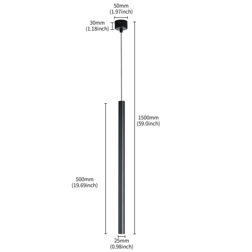 Lampa wisząca Lungo 1 czerwona 1xG9