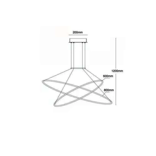 Lampa wisząca Halifax czarna LED CCT