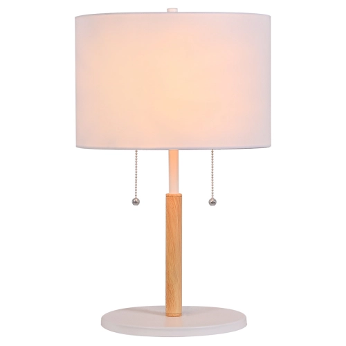 Lampa stołowa Fogo biała 2xE27