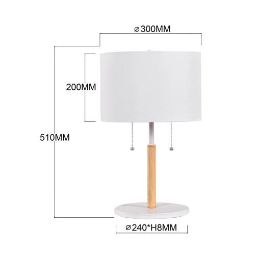 Lampa stołowa Fogo biała 2xE27