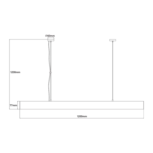 Lampa wisząca Mira L czarna Tuya LED CCT