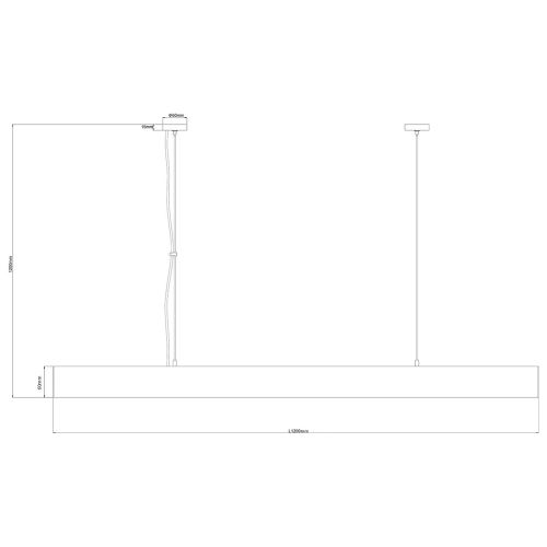 Lampa wisząca Cali L czarna Tuya LED CCT