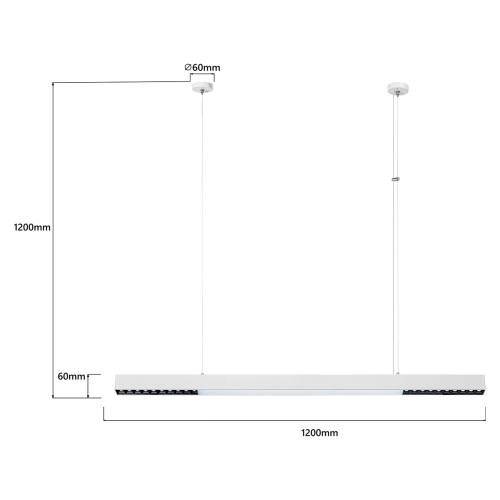 Lampa wisząca Cali L biała Tuya LED CCT