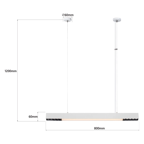 Lampa wisząca Cali M biała Tuya LED CCT