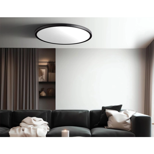 Plafon California 30 cm czarny LED CCT