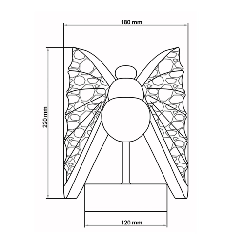 Kinkiet Mariposa srebrny LED CCT
