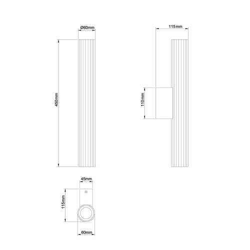 Kinkiet Linea 45 cm biały LED CCT