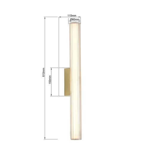 Kinkiet Linea 61 cm złoty LED CCT