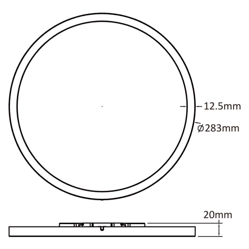 Plafon Pryzma 28 cm czarny LED CCT