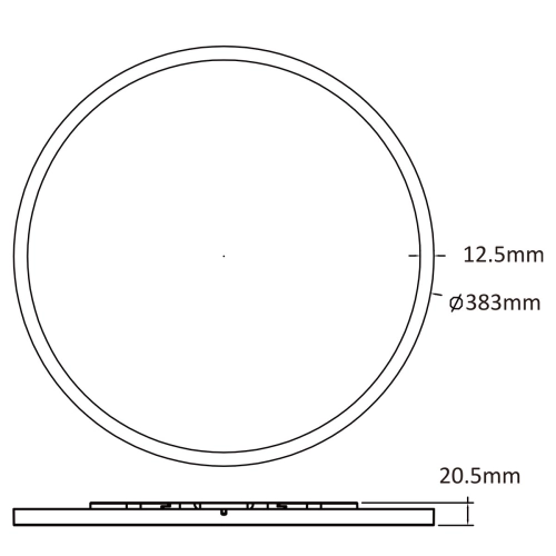 Plafon Pryzma 38 cm biały LED CCT