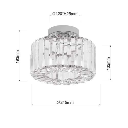 Plafon Galactico chrom 1xE27