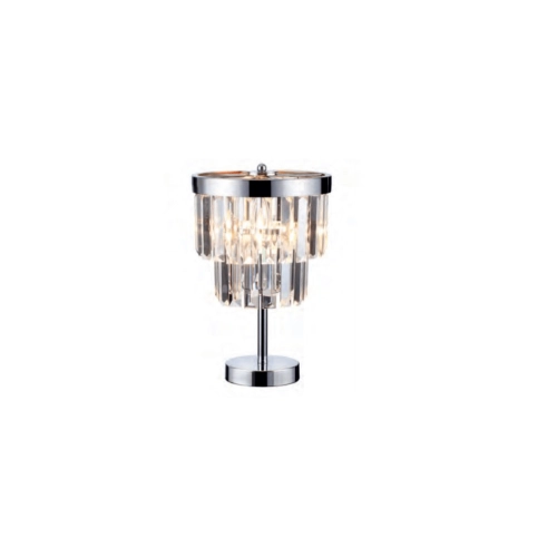 Lampa stołowa Vetro srebrna 1xE14