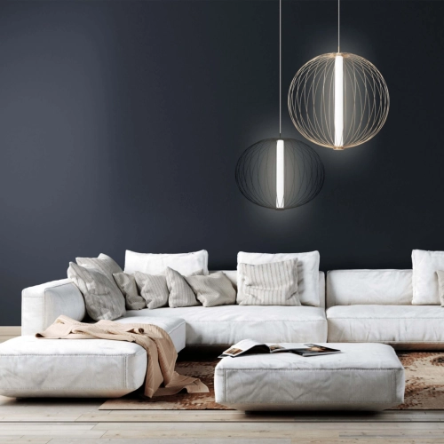 Lampa wisząca Treviso złota LED CCT