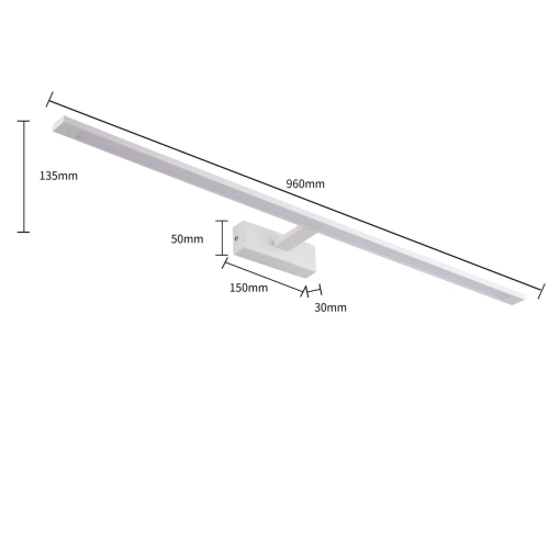 Kinkiet Isla XXL biały 96cm IP44 LED CCT