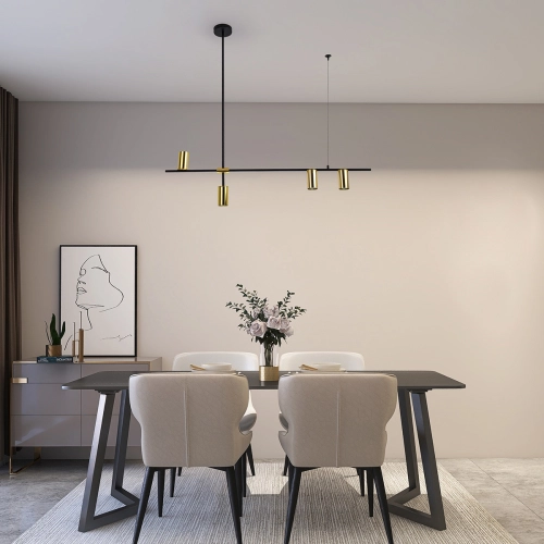 Lampa wisząca Arizona czarno - złota 4xGU10