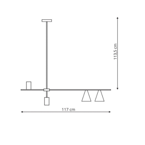 Lampa wisząca Arizona czarno - złota 4xGU10