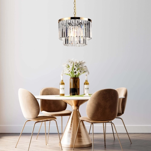 Lampa wisząca Vetro 5 antyczne złoto 5xE14