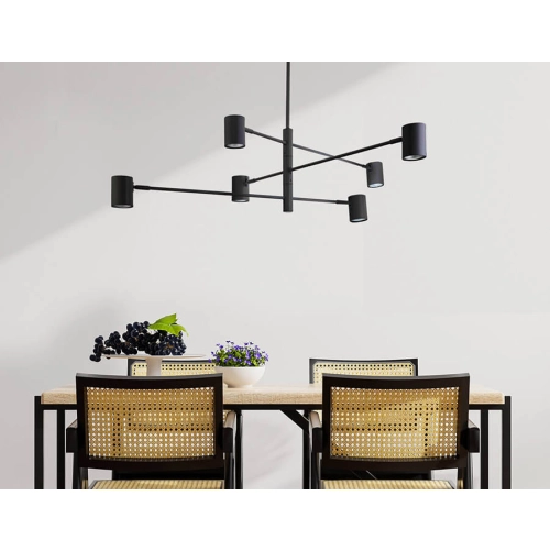 Lampa wisząca Snow 6 czarna 6xGU10