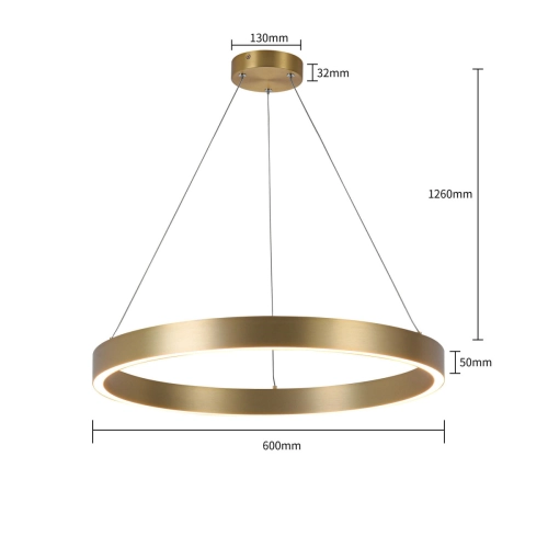 Lampa wisząca Midway Triangle złota LED 3000K