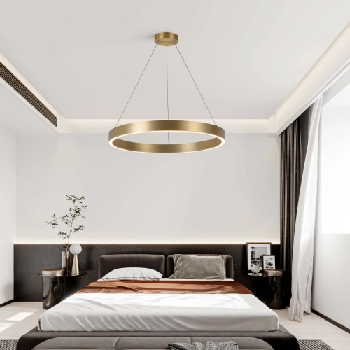 Lampa wisząca Midway Triangle złota LED 3000K