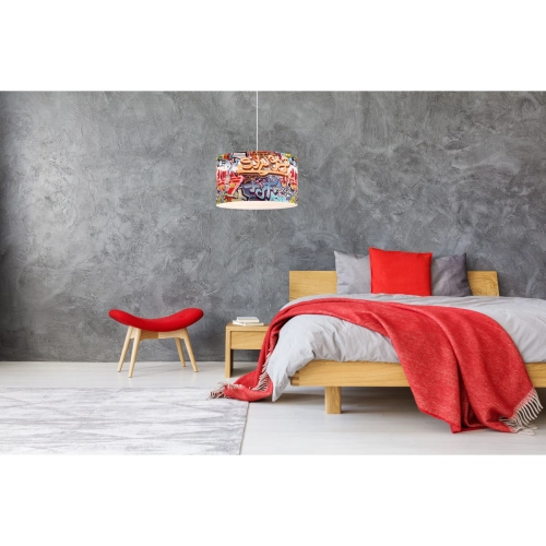 Lampa wisząca Graffiti wielokolorowa 1xE27