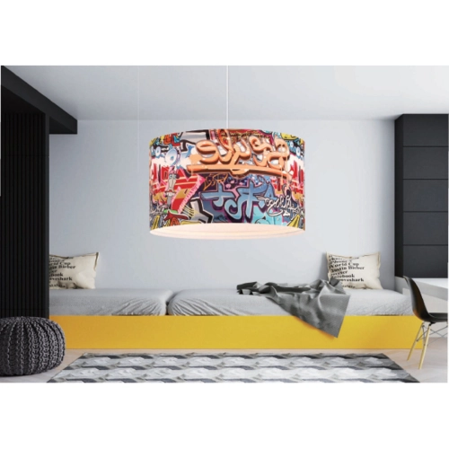 Lampa wisząca Graffiti wielokolorowa 1xE27