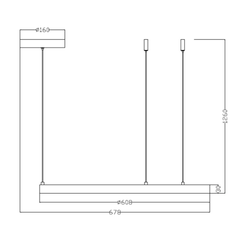Lampa wisząca Midway złota LED 3000K