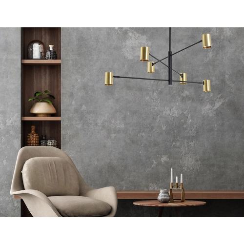 Lampa wisząca Snow 6 złota 6xGU10