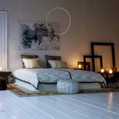Lampa wisząca Mirror złota LED 3000K