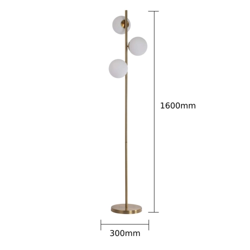Lampa podłogowa Dorado złota 3xE14
