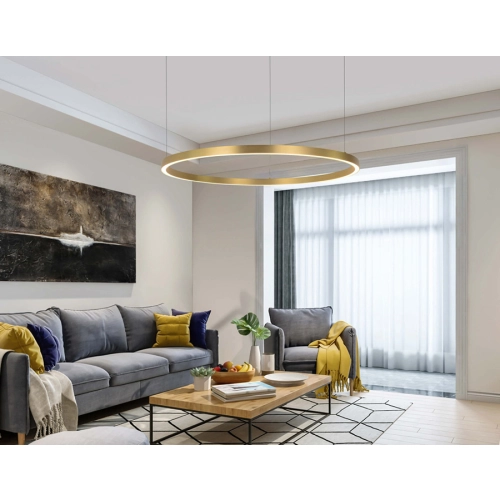Lampa wisząca Midway Shiny XL złota LED 3000K