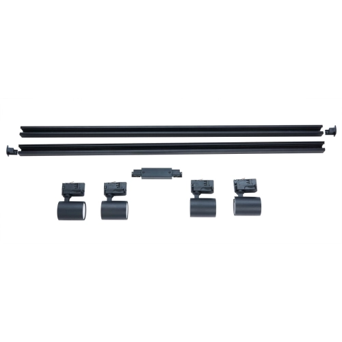 Zestaw oświetlenia szynowego Snow SET 3F czarny 4xGU10