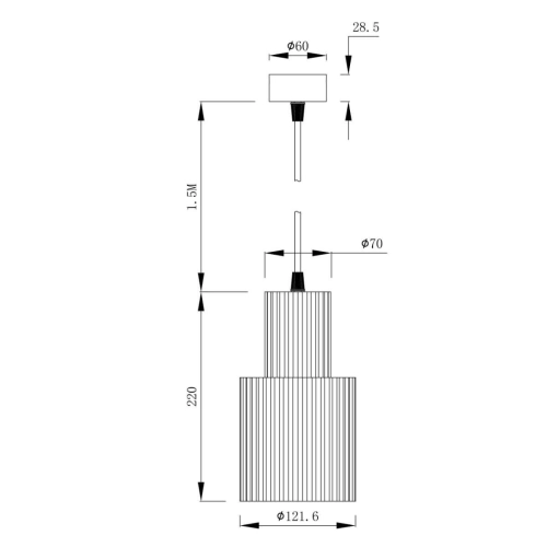 Lampa wisząca Tokio biała 1xE27