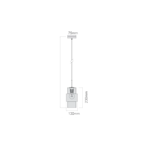 Lampa wisząca Miele dymna 1xE27