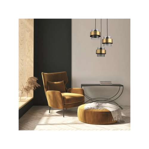 Lampa wisząca Miele dymna 3xE27